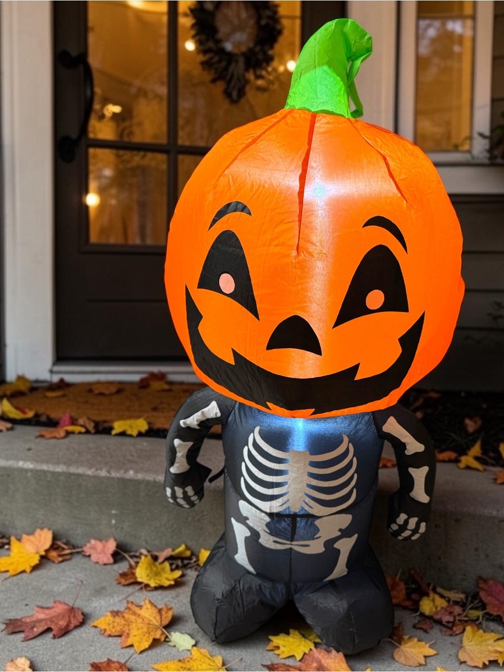 Gemmy Pumpkin Head Skeleton Inflatable Halloween Decor 3.5 Ft - Picture 9 of 9